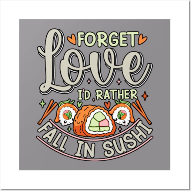 Love for sushi Wall Art by EchoChicTees